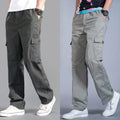Elite Cargo Edit 100% Cotton Relaxed Cargo Pants Combo – Dark Grey & Light Grey