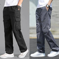 Elite Cargo Edit 100% Cotton Relaxed Cargo Pants Combo – Black & Slate Grey