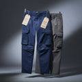 Crowd Favourite Cargos 100% Cotton Relaxed Cargo Pants Combo – Navy Blue & Graphite Grey