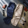 Everyday Active 100% Cotton Cargo Pants Combo – Navy Blue & Cream
